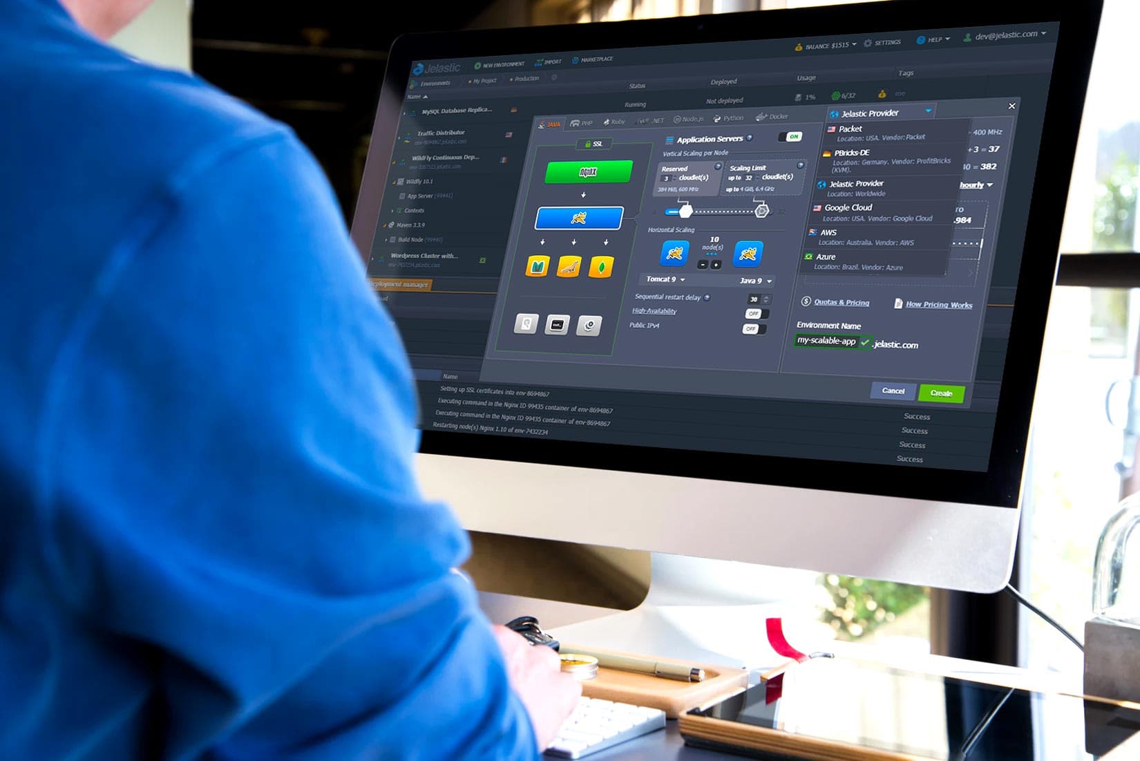 Console de déploiement cloud et mise à l’échelle applicative — Mëlotek