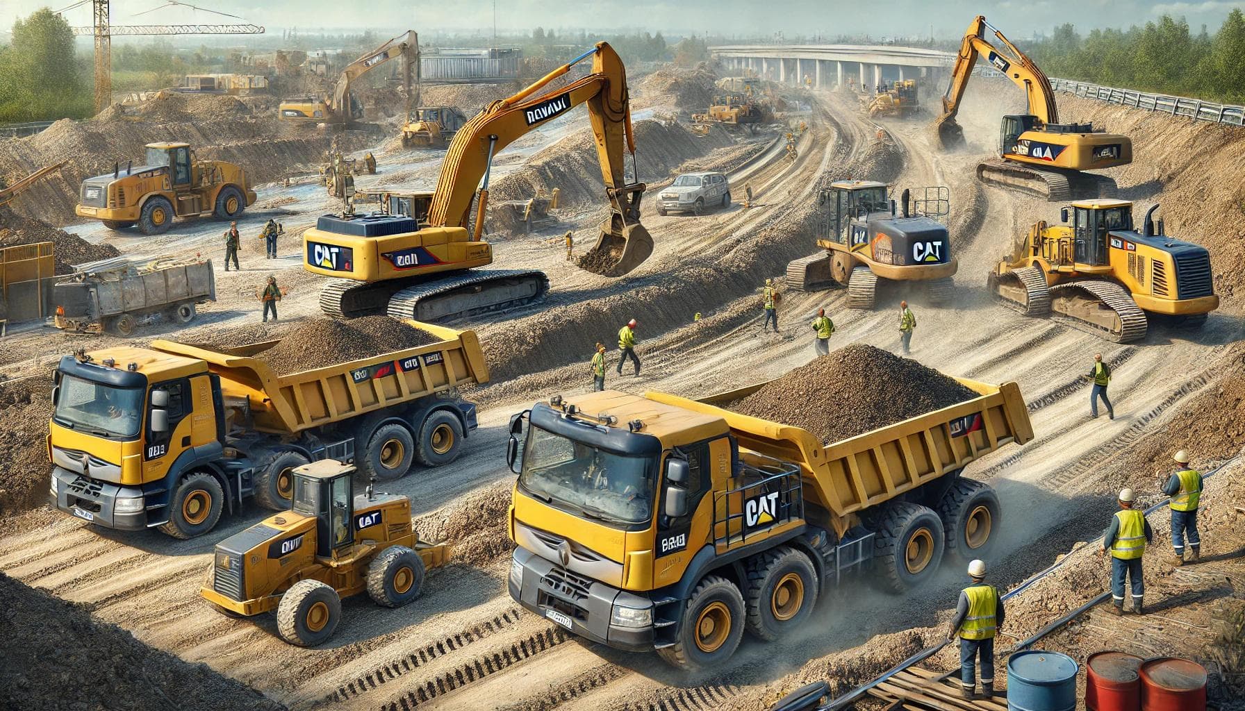Chantier BTP avec engins de terrassement — Nodeen Group