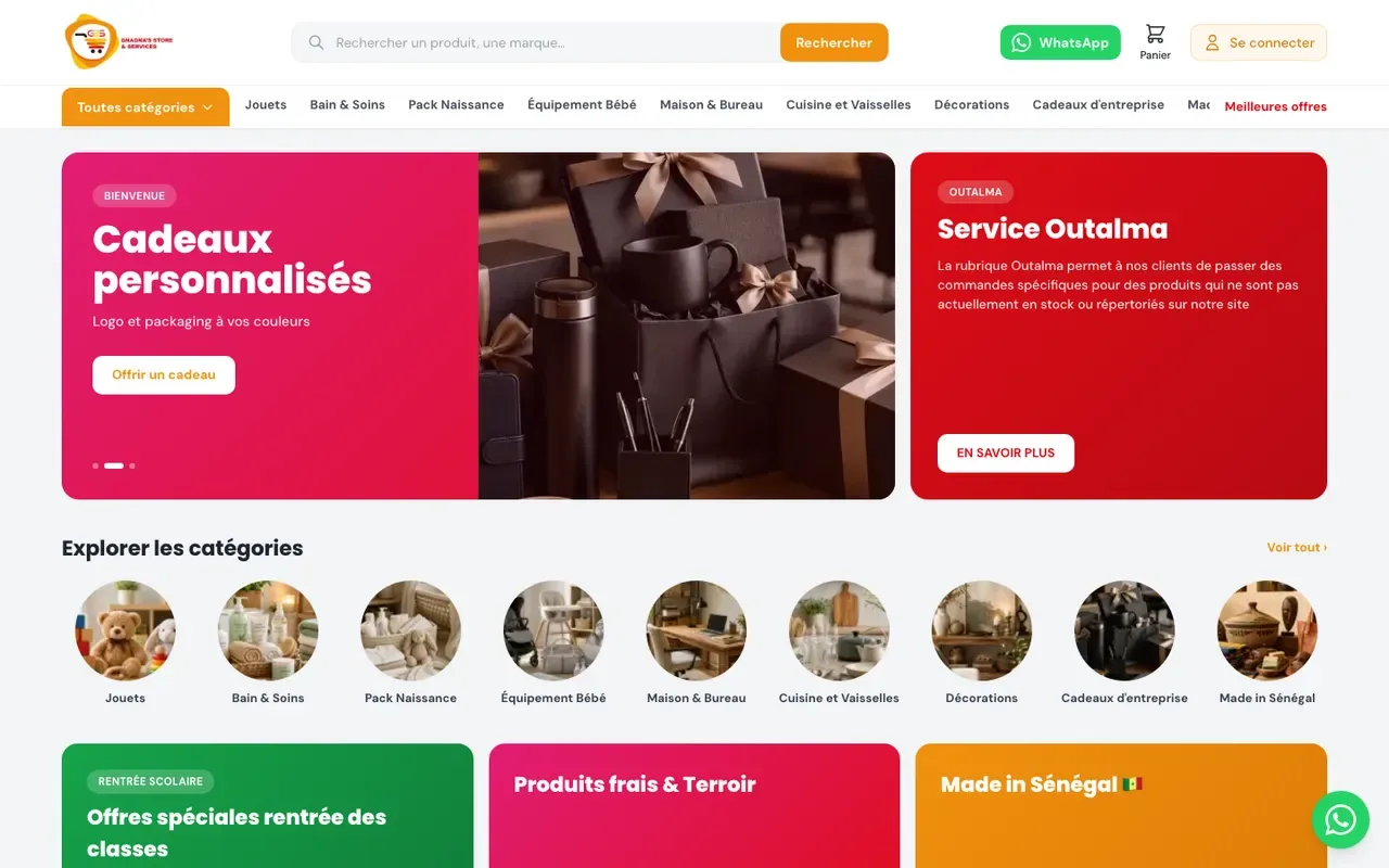 Capture du site Gnagnastore