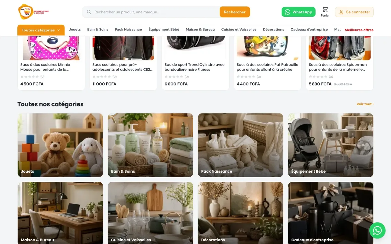 Capture du site Gnagnastore