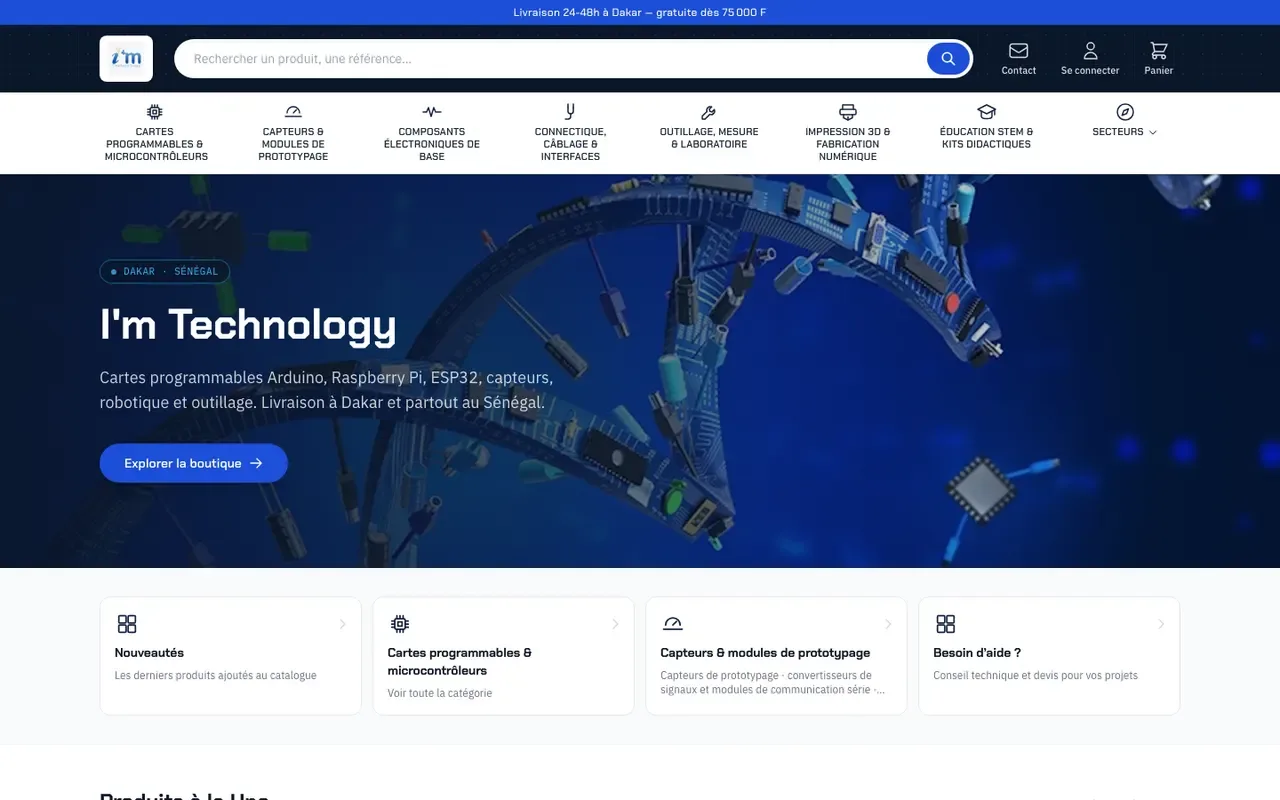 Capture du site I’m Technology