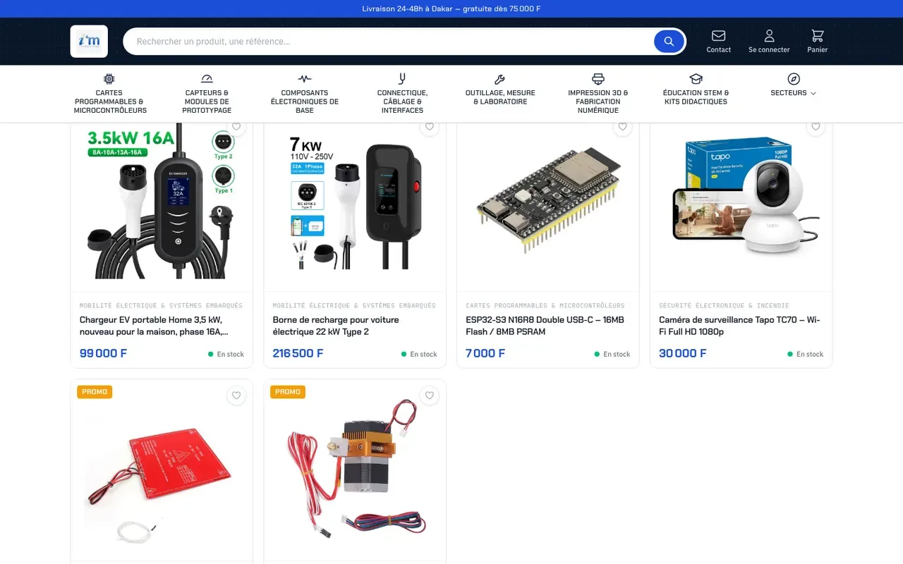 Capture du site I’m Technology