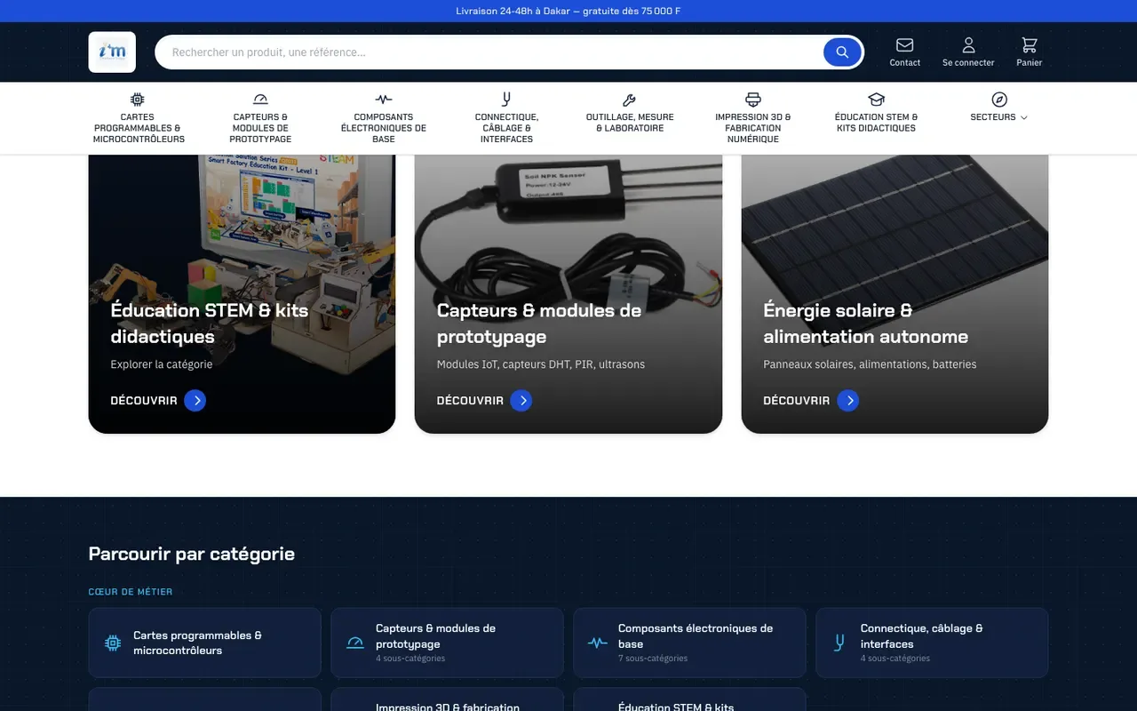 Capture du site I’m Technology