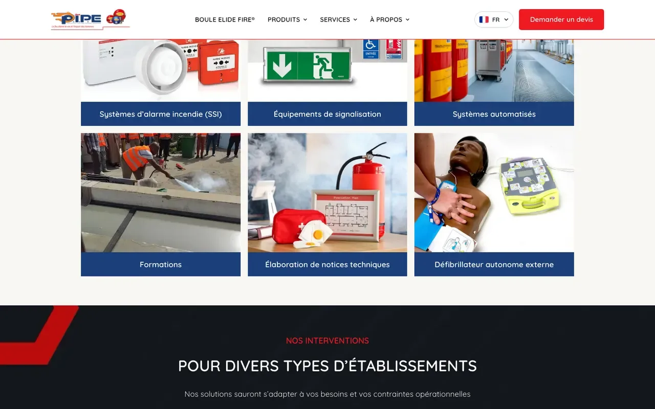 Capture du site La Pipe