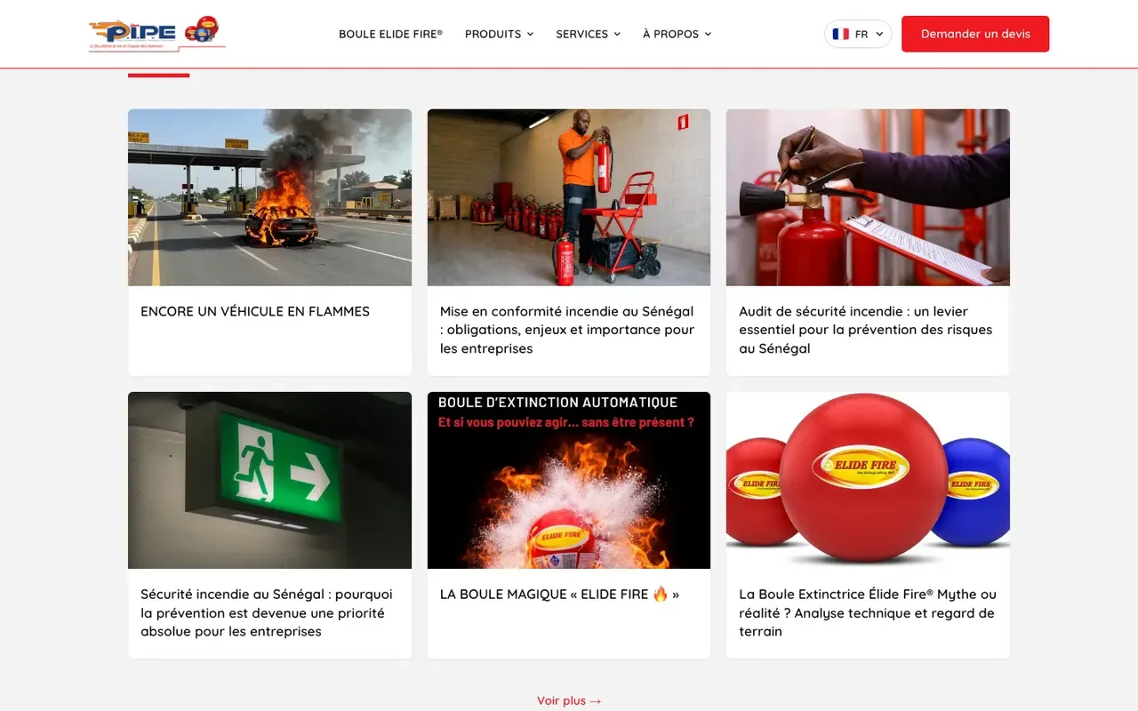 Capture du site La Pipe