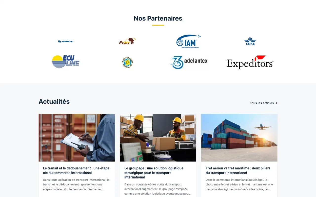 Capture du site Packing Service