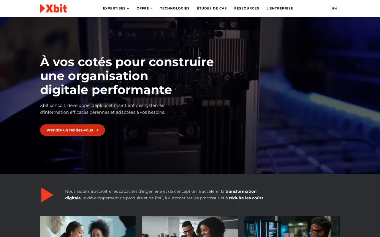Screenshot of the XBit Pro website