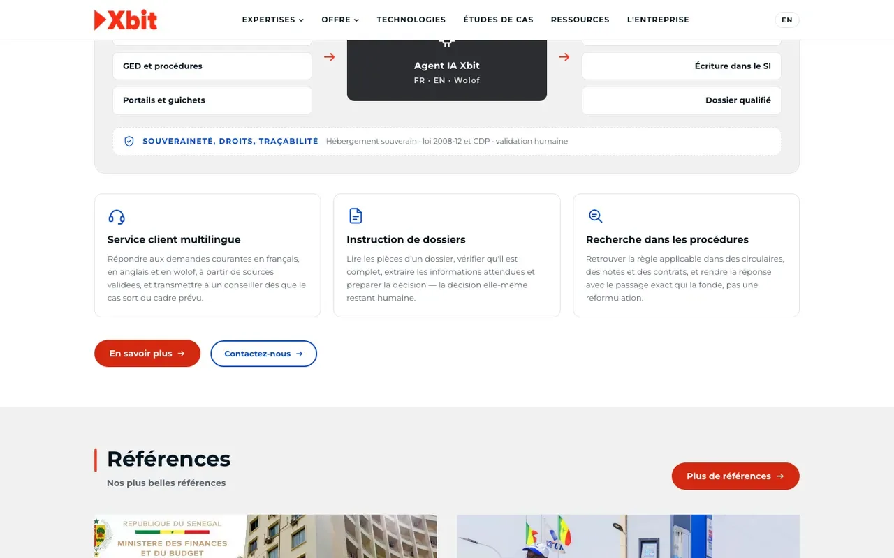 Screenshot of the XBit Pro website