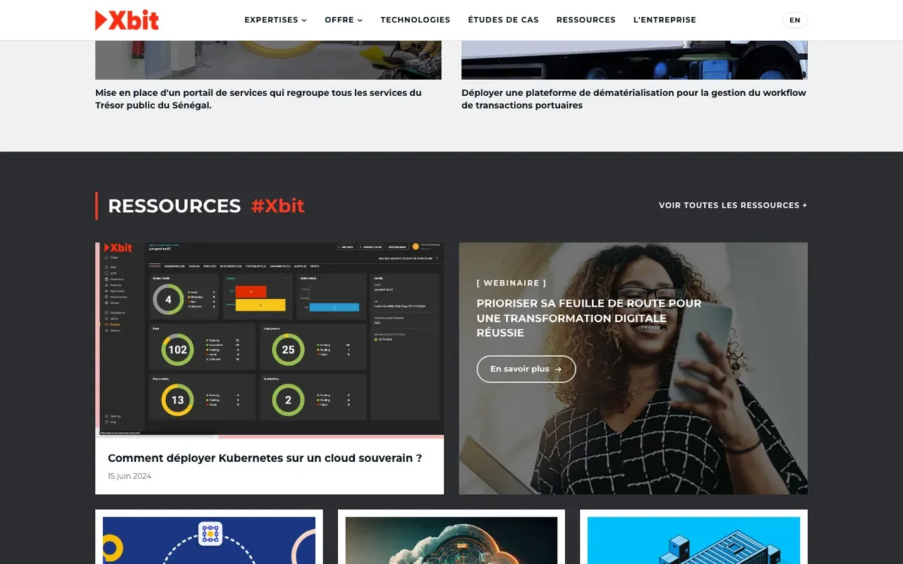 Screenshot of the XBit Pro website